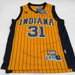NWT adidas Hardwood Classics Reggie Miller Indiana Pacers Medium +2 Jersey